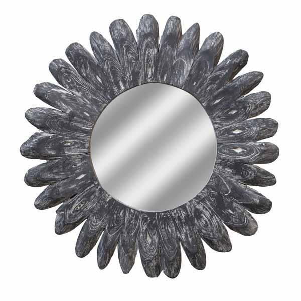Olvera Daisy Mirror Blackwash