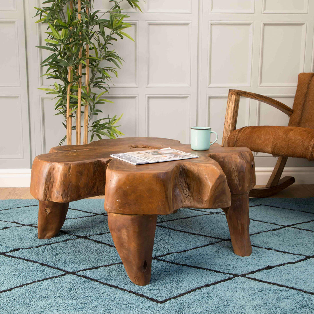 Zenvor Teak Root Coffee Table