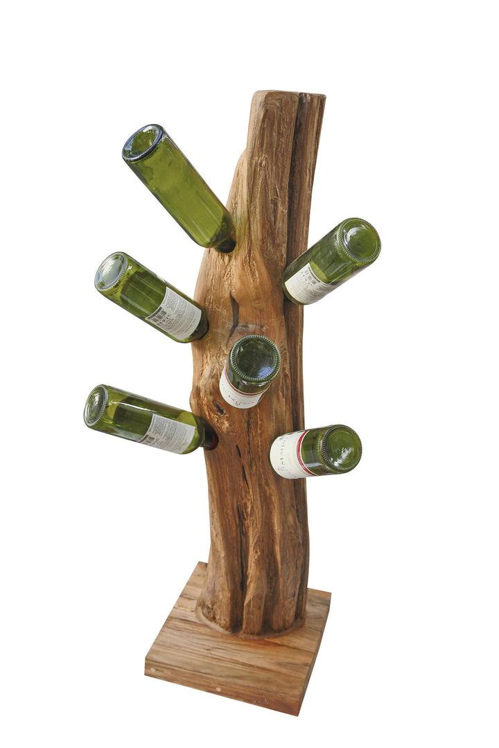 Zenvor Teak Root Freestanding Wine Rack 6 bottles