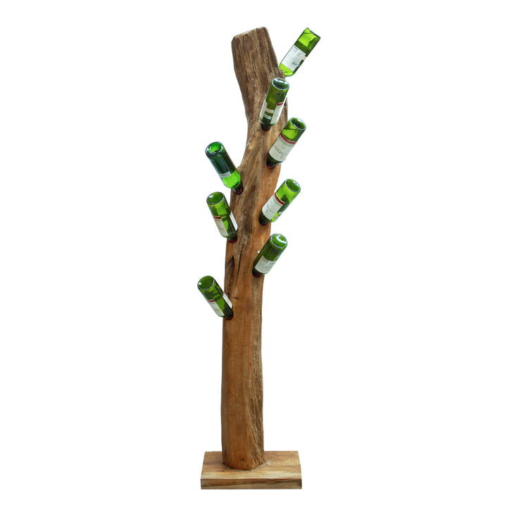 Zenvor Teak Root Freestanding Wine Rack 8 bottles