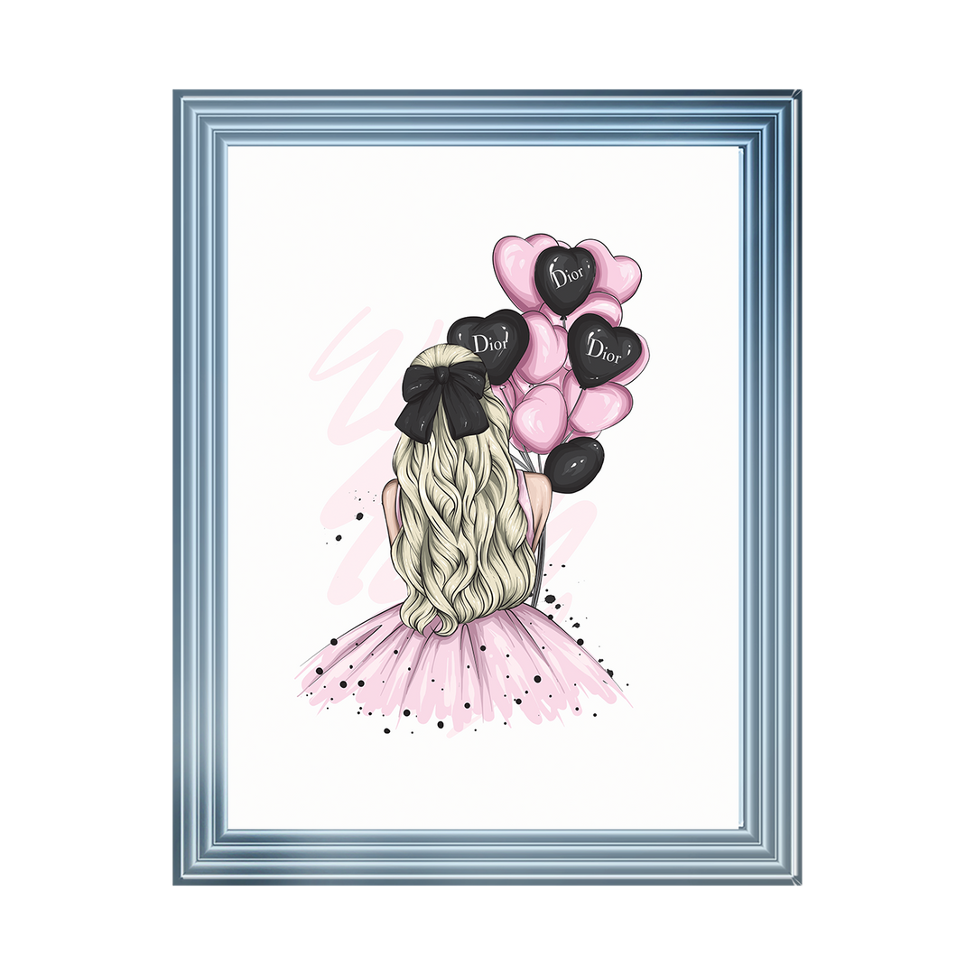 Girl with balloons
