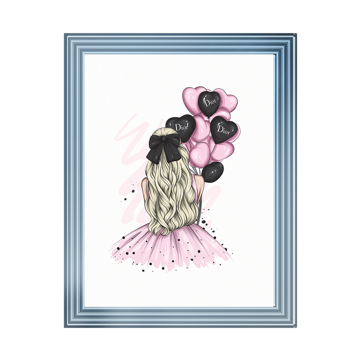 Girl with balloons