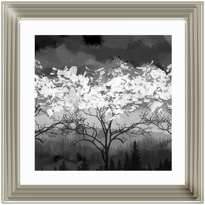 LS199 Lone Black & White Tree
