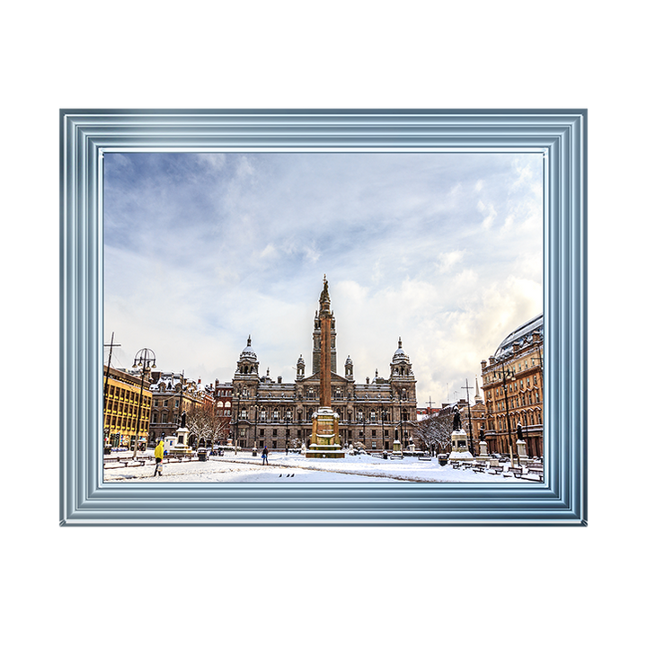 CY090 George Square covered by snow, Glasgow