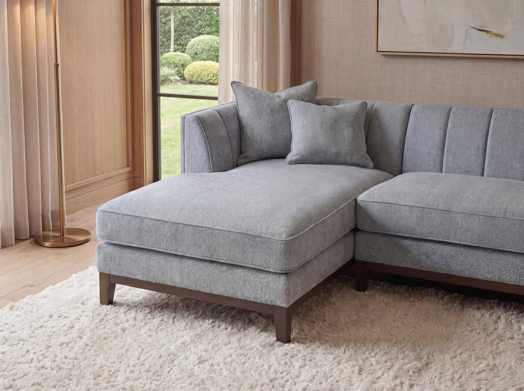Aluxo Cooper Right Hand Corner Group Sofa in Dolphin Boucle