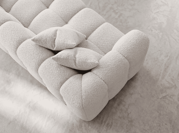 Aluxo Tribeca Right Hand Corner Sofa in Oatmeal Boucle Fabric