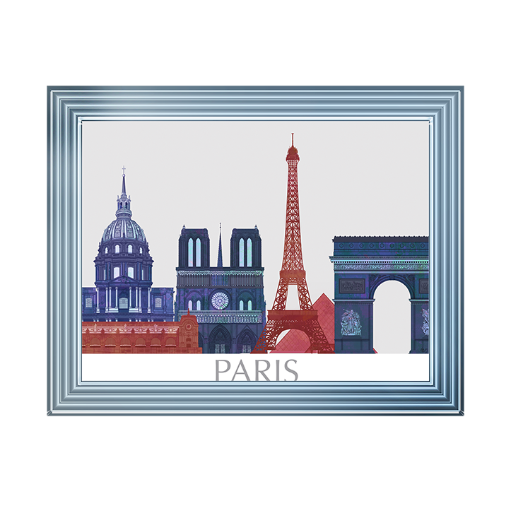 CY092 Paris Landmarks , Red Blue
