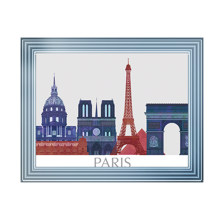 CY092 Paris Landmarks , Red Blue