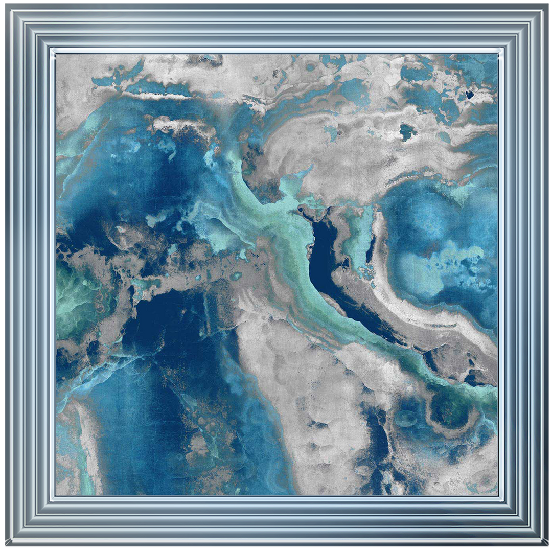 AB132 Blue & White Geode