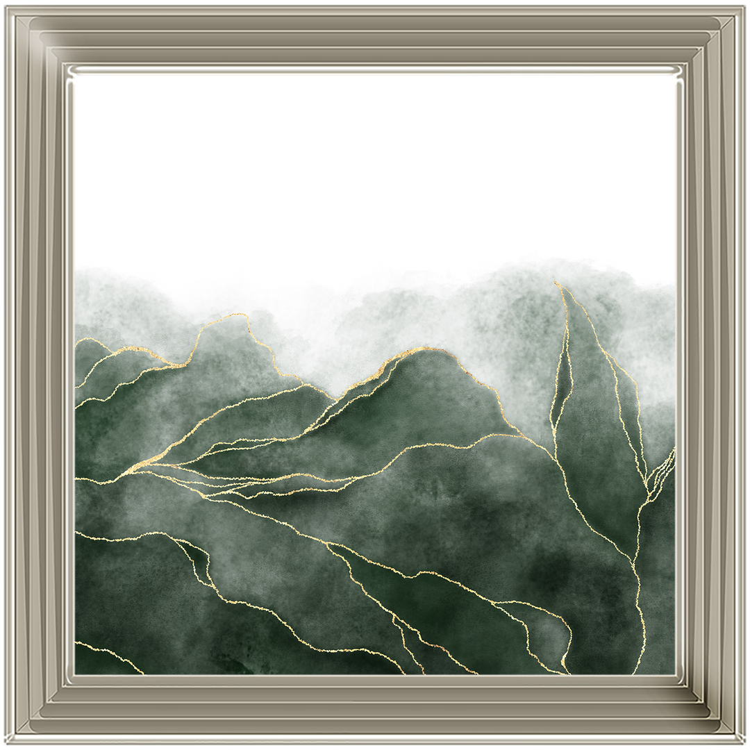 AB164 Green & Gold Abstract ||