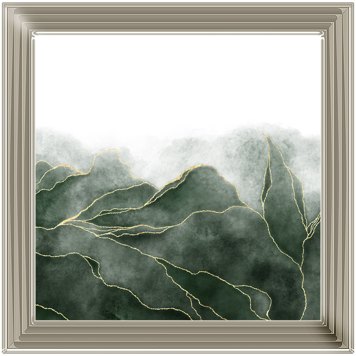 AB164 Green & Gold Abstract ||