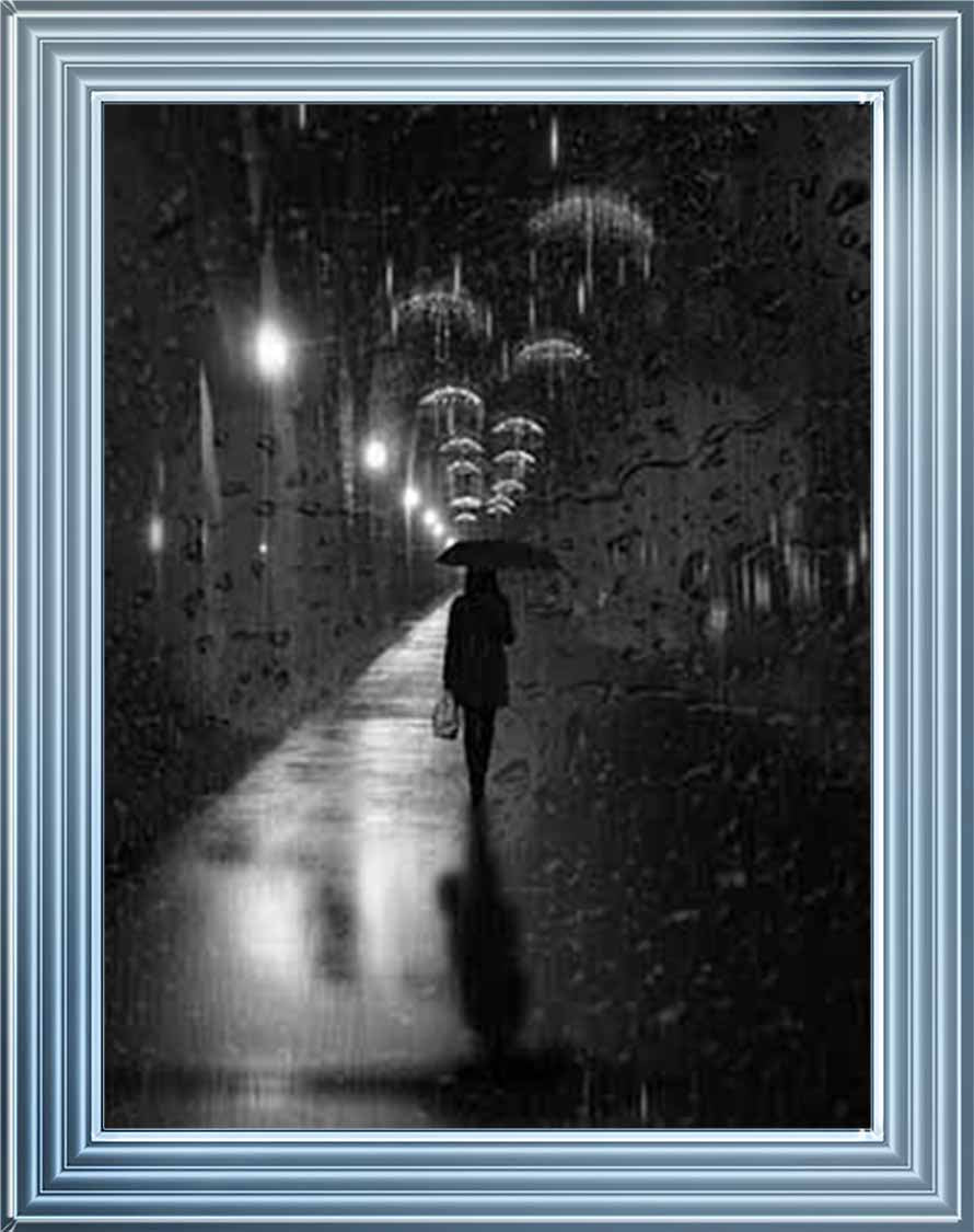 FG738 lady walking in Rain