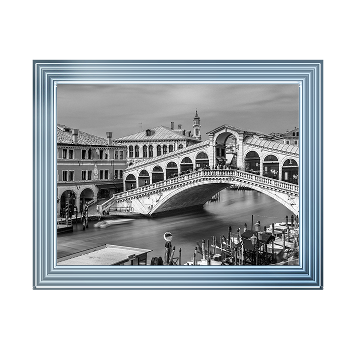 CY080 Famous Rialto bridge, Venice (Black & White)