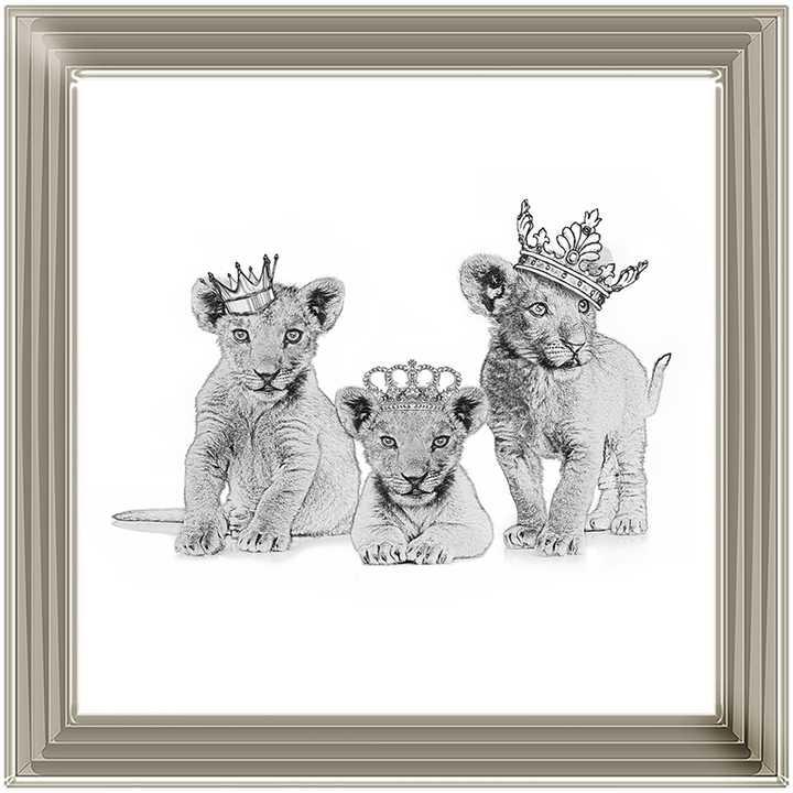 Three crowned cubs