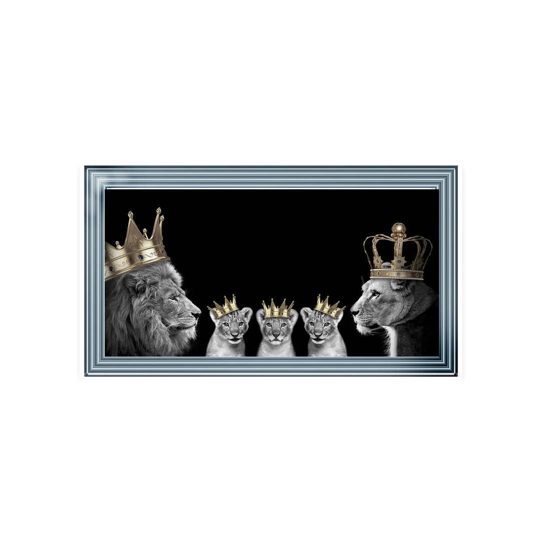 Lion family of 5 (Gold Crowns) II