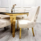 Kensington Dining Chair Gold Legs - Available in Sets of 2, 4, or 6