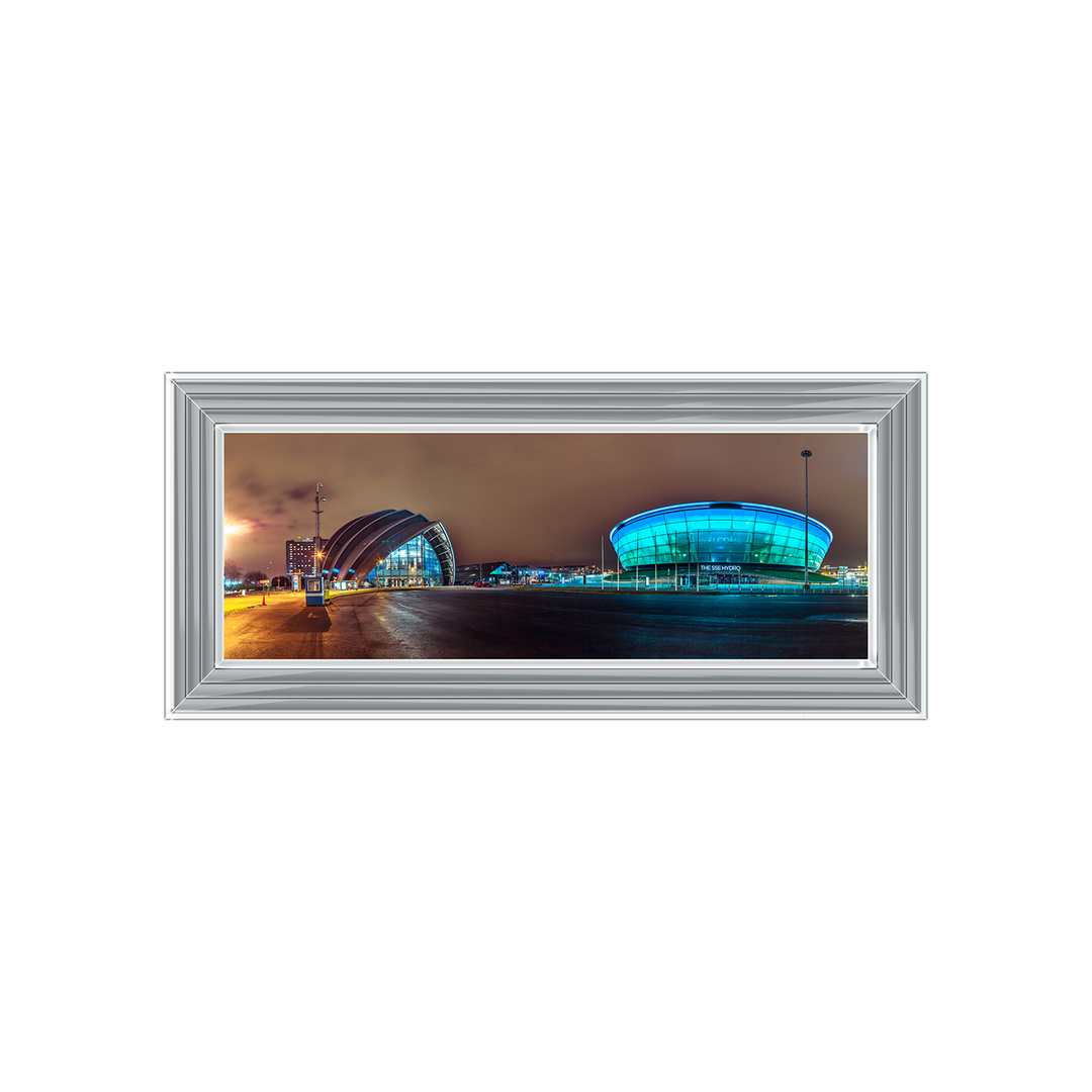 CY029 Evening view of Clyde Auditorium and SSE Hydro in Glasgow I