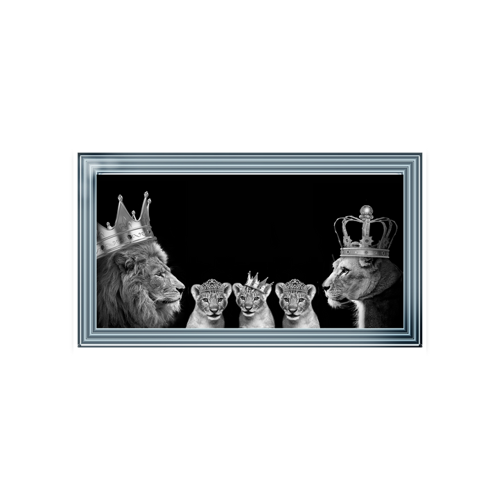 Lion family of 5 (Silver Crowns) I