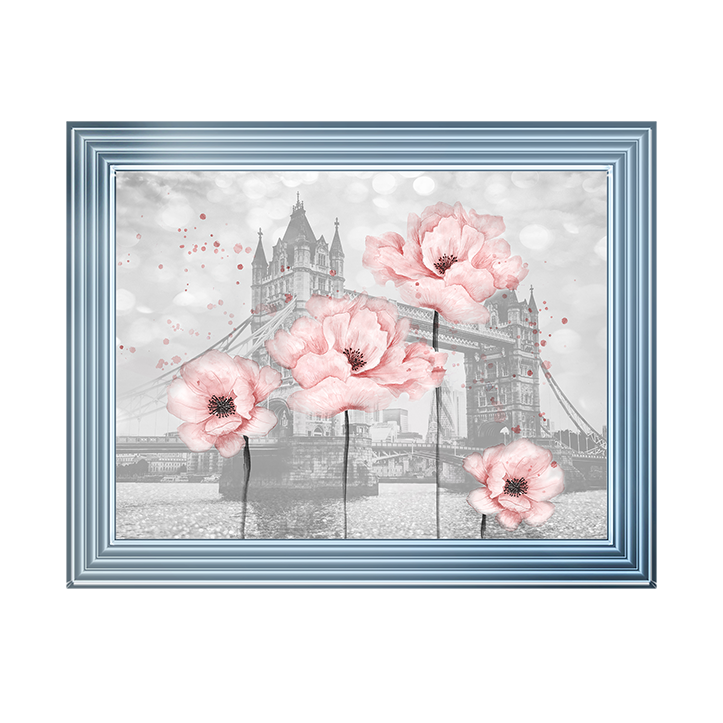 Floral print over Tower Bridge
