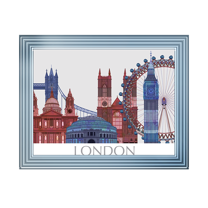 CY050 London Landmarks , Red Blue II