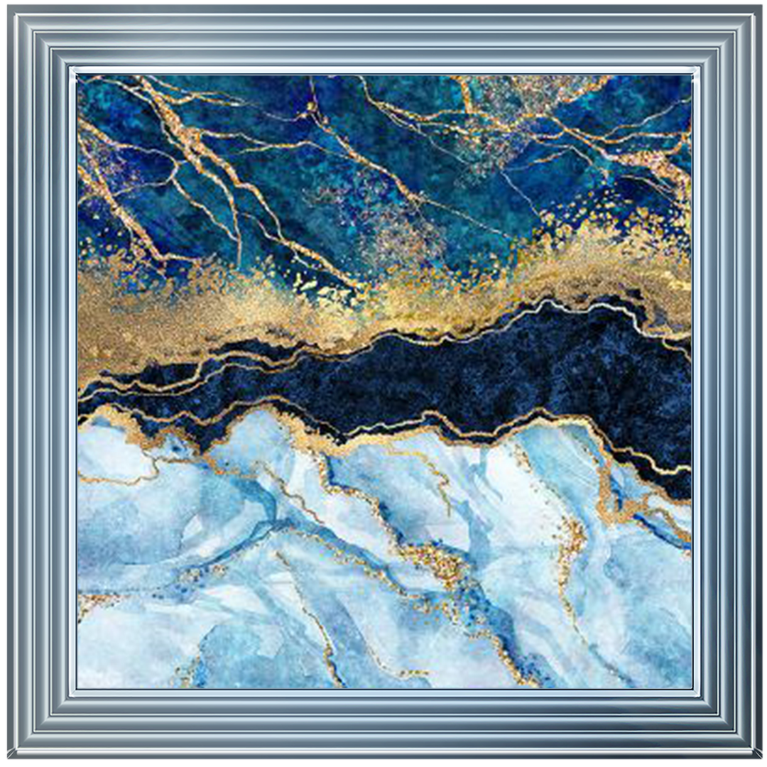 AB111 Blue & Gold Geode