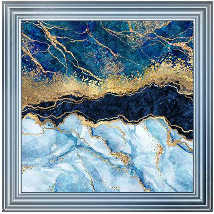 AB111 Blue & Gold Geode