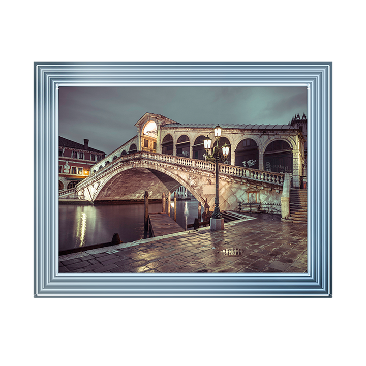 CY077 Rialto Bridge at night, Venice, Italy I