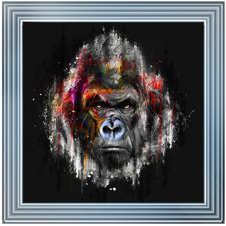AN422 Black & Red Gorilla Watercolour