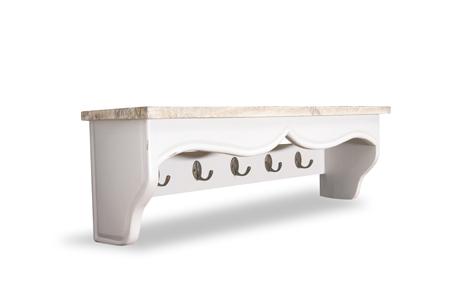 Liorisse Hall Rack / Hat Shelf Antique White