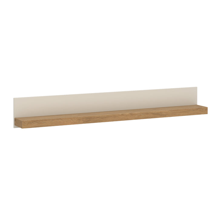 Naxxar Wall Shelf 194 cm in Cashmere and Stone Oak