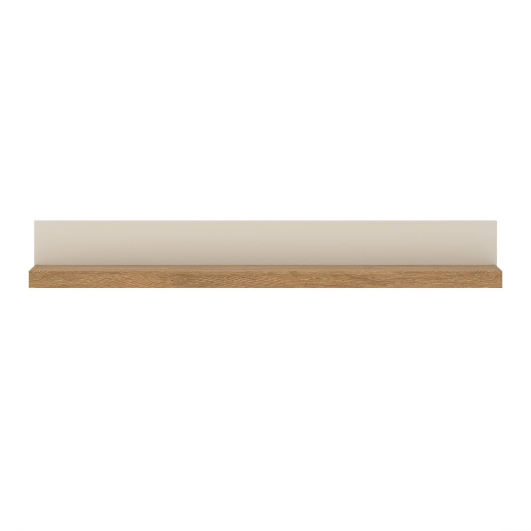 Naxxar Wall Shelf 194 cm in Cashmere and Stone Oak
