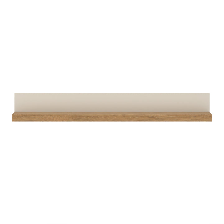 Naxxar Wall Shelf 194 cm in Cashmere and Stone Oak