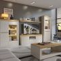 Naxxar Wall Shelf 154 cm in Cashmere and Stone Oak