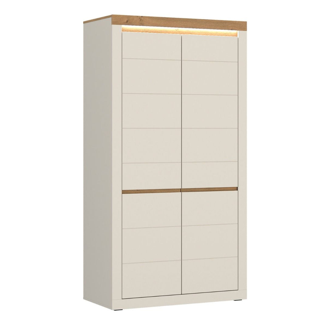Naxxar Wardrobe with 2 Doors in Cashmere and Stone Oak
