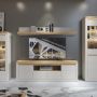 Naxxar Wall Shelf 194 cm in Cashmere and Stone Oak