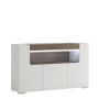 Toronto Sideboard – 3 Doors with Open Shelves & LED Plexi Lighting