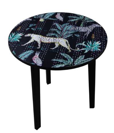 Olvera Bistro Table Night Jungle Print