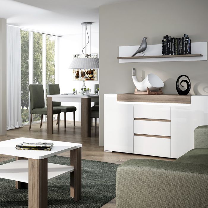 Toronto 2 Door 3 Drawer Sideboard (inc. Plexi Lighting)