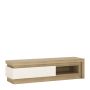 Lyon TV Cabinet with 1 Drawer and Open Shelf in Riviera Oak & White High Gloss