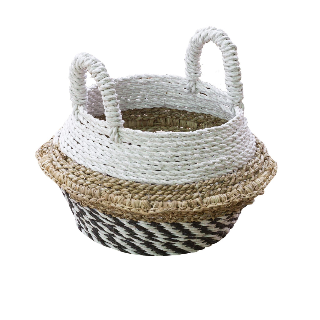 Single Fyvelle White top Seagrass Basket