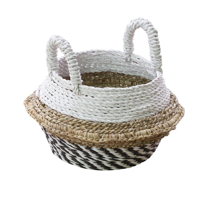 Single Fyvelle White top Seagrass Basket
