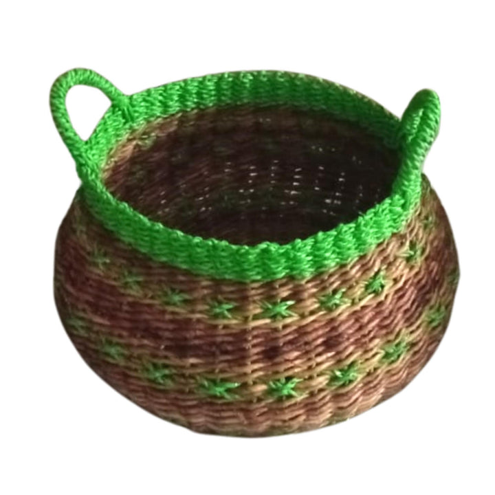 Hylmere Green Cross Stitch basket
