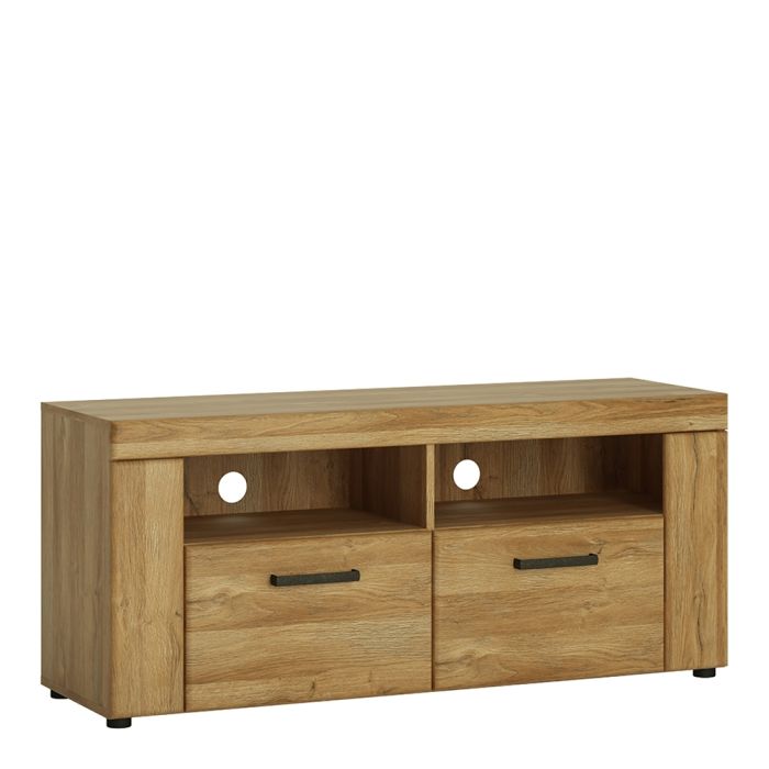 Cortina TV Cabinet with 2 Drawers in Grandson Oak Finish