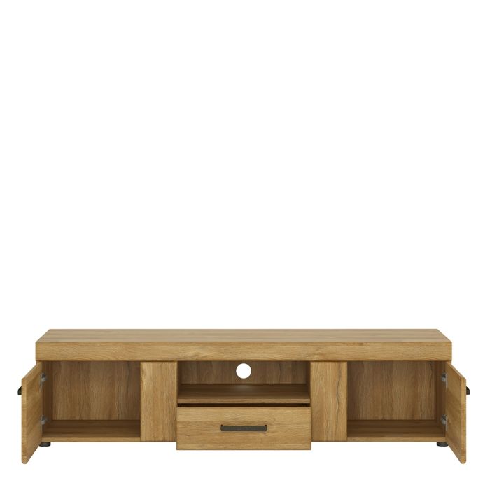 Cortina Wide TV Cabinet with 2 Doors and 1 Drawer in Grandson Oak Finish