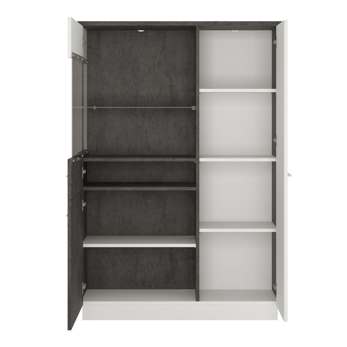Zingaro Low Display Cabinet Left Hand