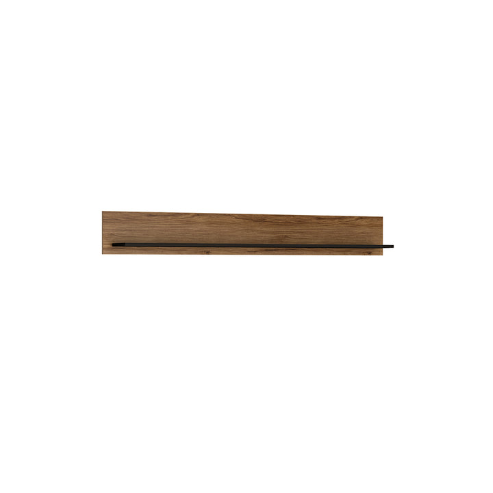 Brolo 167cm Wall Shelf in Walnut and Dark Panel Finish