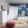 Fribo Tall 1 Door 3 Drawer Cupboard in White