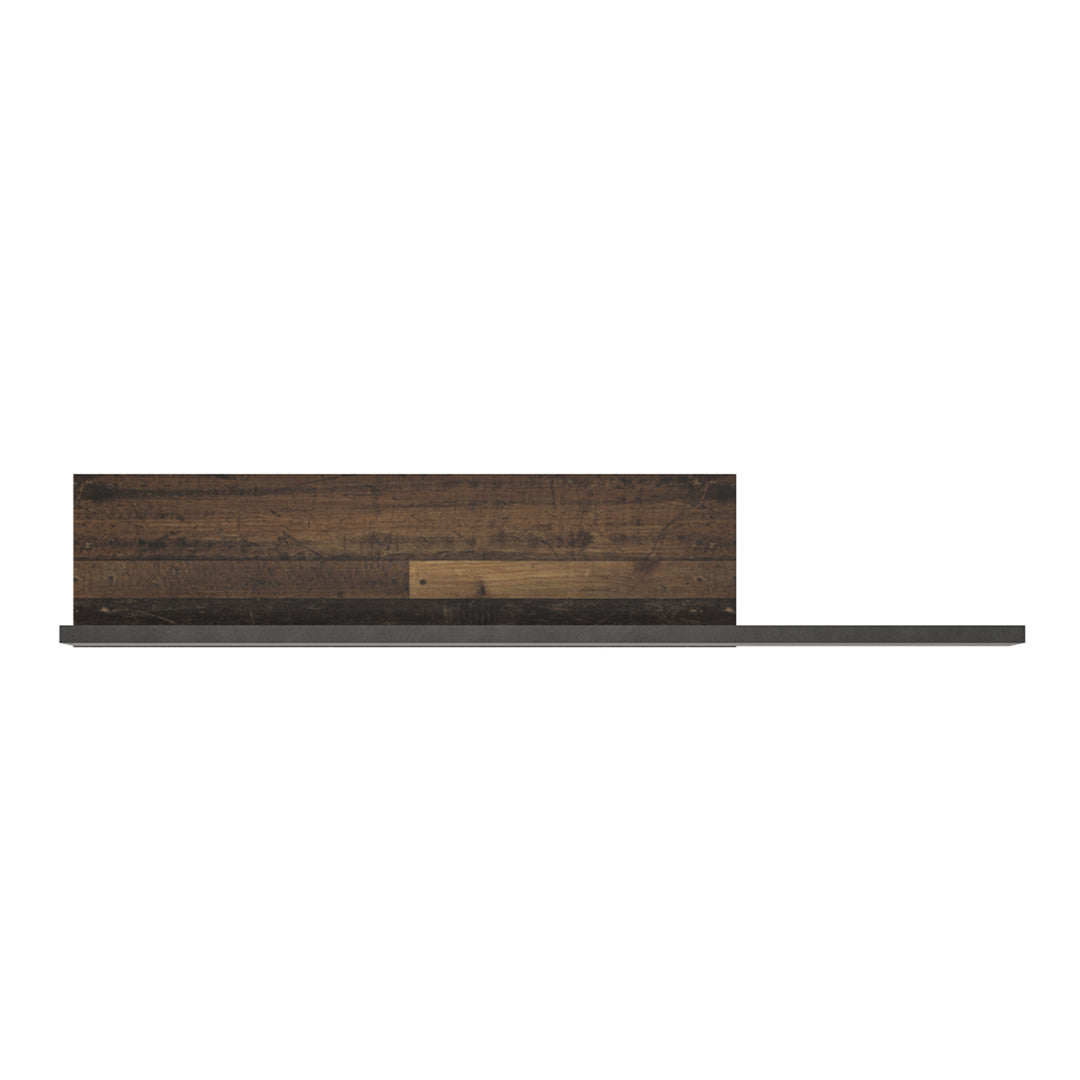 Brooklyn Wall Shelf Walnut and Dark Grey