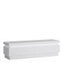 Lyon 2-Drawer TV Cabinet with LED Lighting in White High Gloss Finish