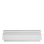 Lyon 2-Drawer TV Cabinet with LED Lighting in White High Gloss Finish